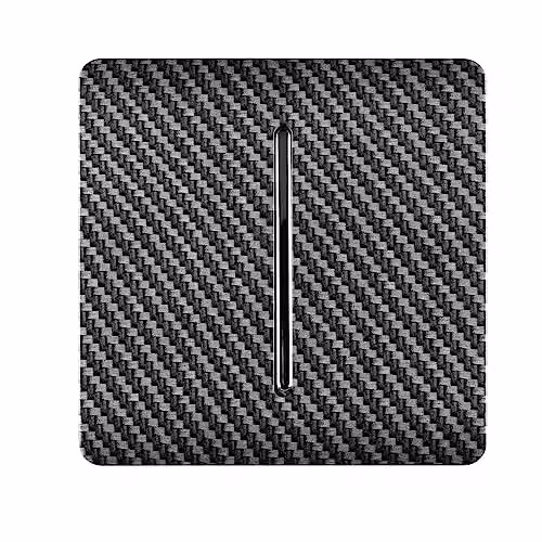 Trendi Switch 10 Amp Triple Pole Fan Isolator Switch with Chrome Rocker and Carbon Fibre Black Plate – 2