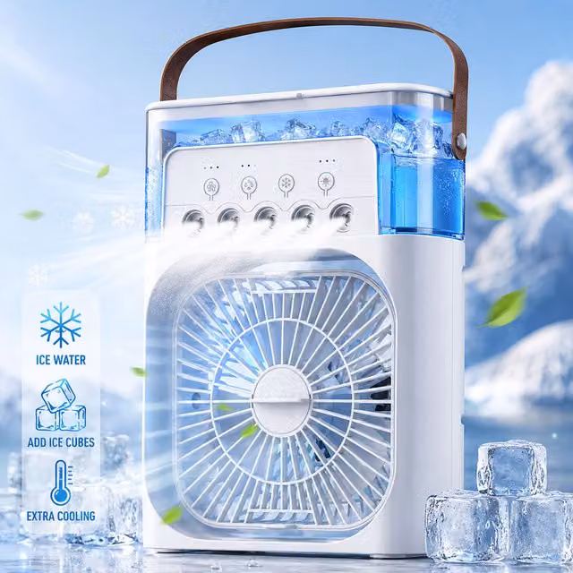 Latto B177 Spray Desktop Fan in White