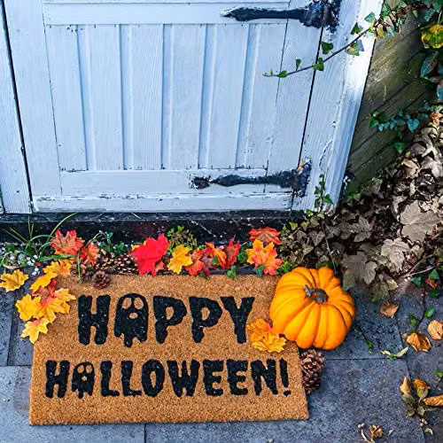 Nicola Spring Halloween Ghost Design Coir Door Mats, Set of 2, W/D: 60 x 40 cm – 2