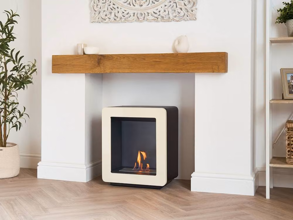 Adam Fires & Fireplaces Mira Bio Ethanol Stove in Beige – 2