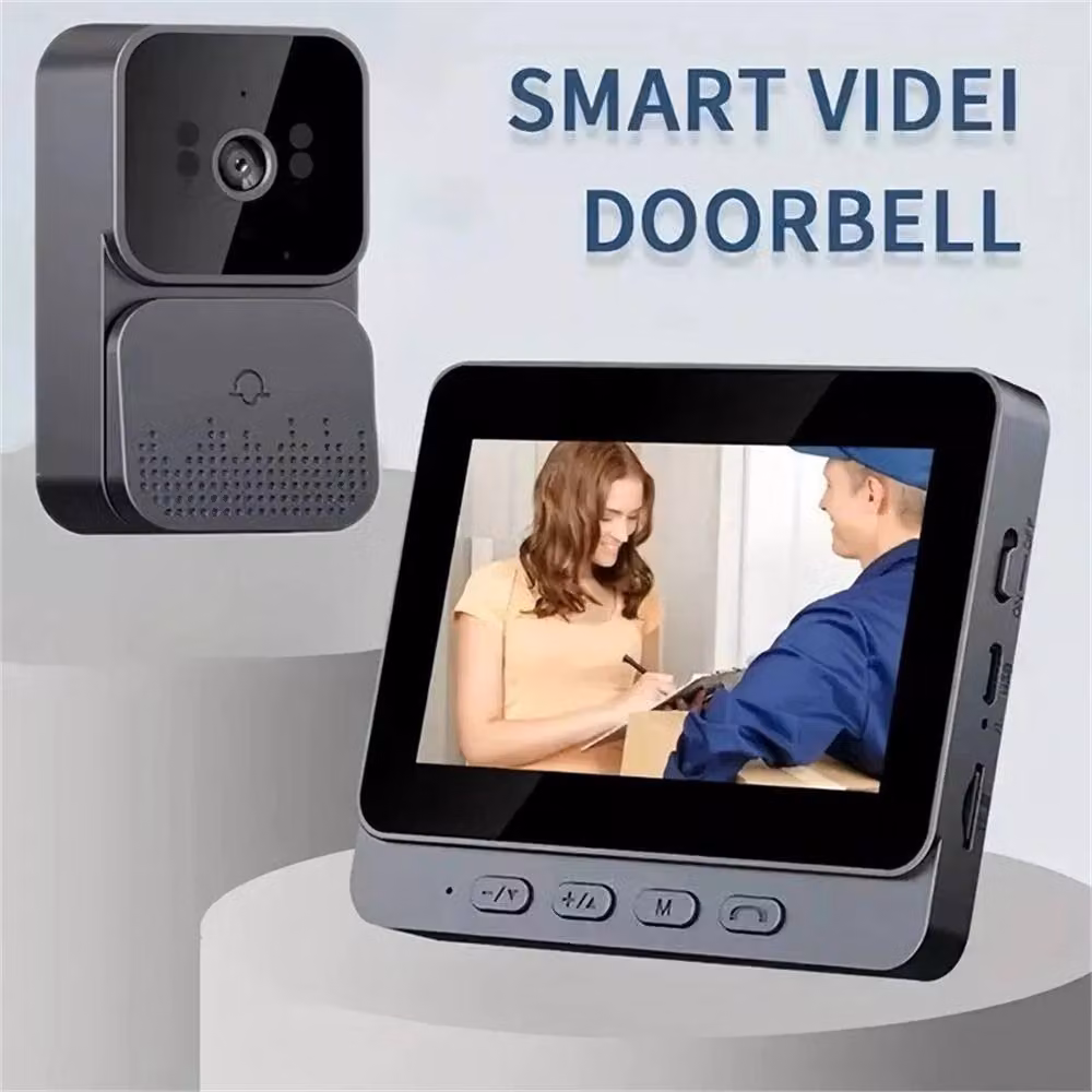 Nordara Wireless WiFi Video Intercom Doorbell with 4.3 inch Screen, Black, W: 40.0 cm x H: 10.0 cm – 2