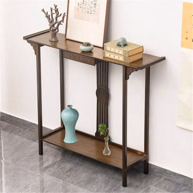 KORVIXA Brown Wood Console Table
