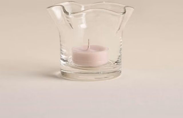 M&S Handkerchief Tealight Holder Clear