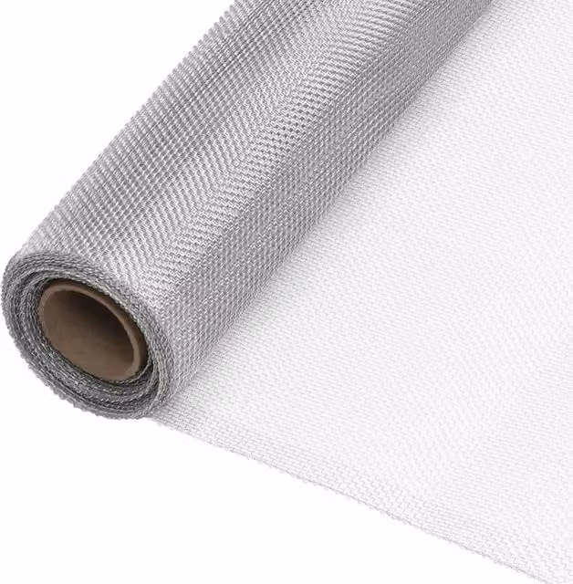 Berkfield Home Aluminium Mesh Screen, Silver, W: 80 cm, L: 1000 cm