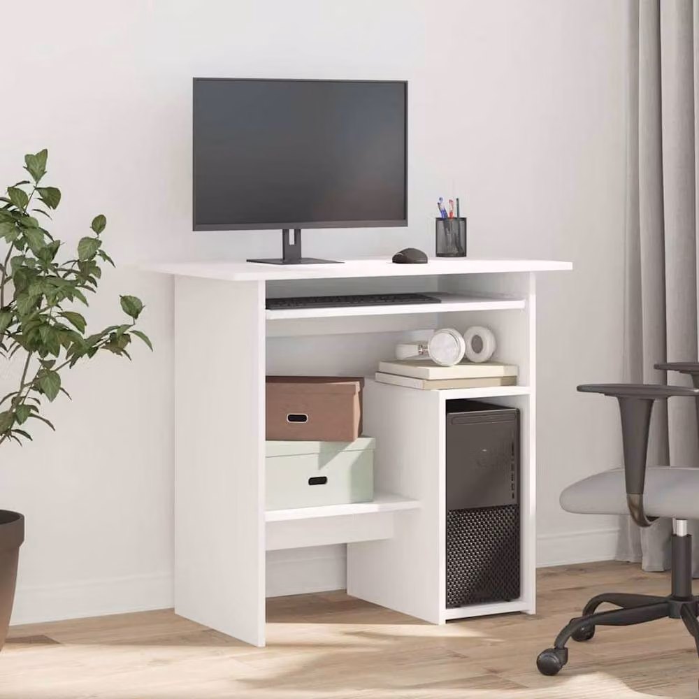 Berkfield Home Modern White Computer Desk W/D/H: 80 x 45 x 74 cm – 2