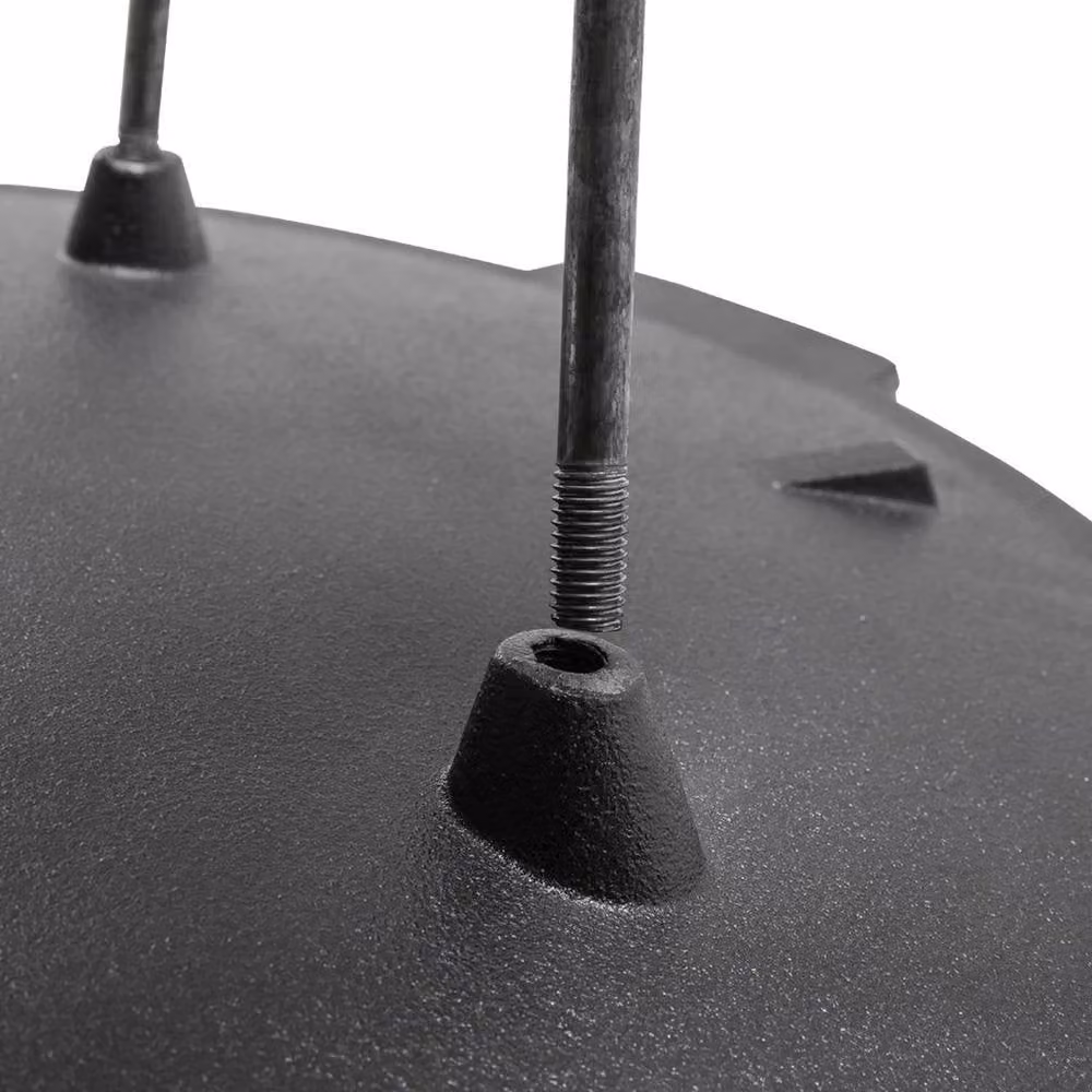 Kelvenix Round Cast Iron Non-Stick Griddle Pan in Black, Diameter: 43.8 cm – 2