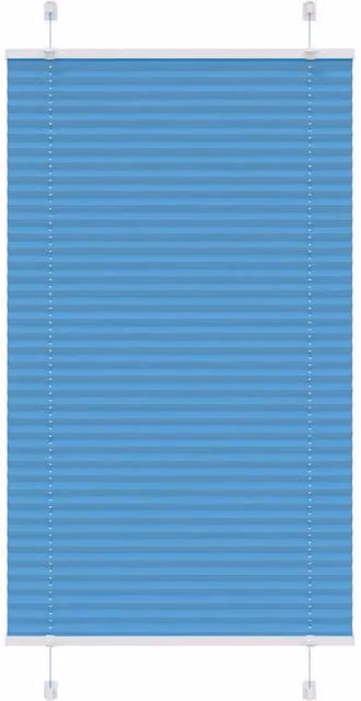 Berkfield Home Single Pleat Corded Blind in Blue, Polyester, W: 80 cm, H: 100 cm