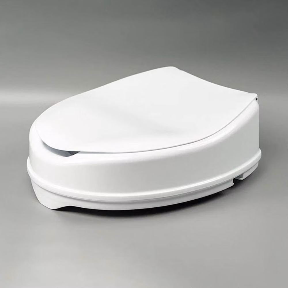 Kelvenix Pepe Raised Toilet Seat with Lid, 4 Inch Riser, White, W: 52 cm – 2
