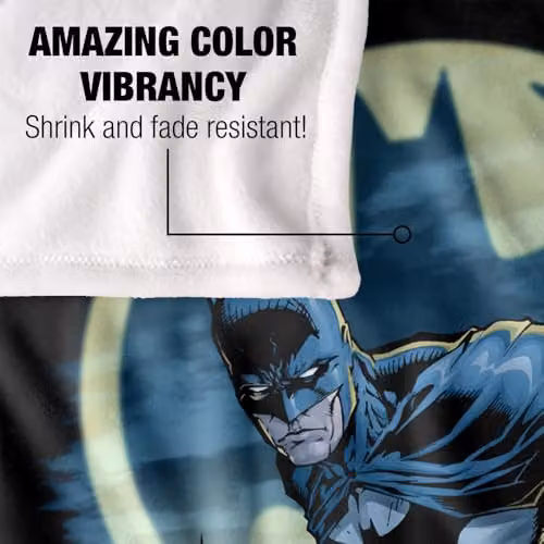 LOGOVISION Batman Heed The Call Super Soft Silky Touch Fleece Throw Blanket, Multicolour, W: 152.4 cm x H: 152.4 cm – 3