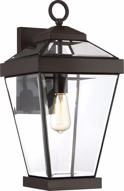 Loops Western Bronze Outdoor IP44 LED Wall Light Lantern with E27 Bulb