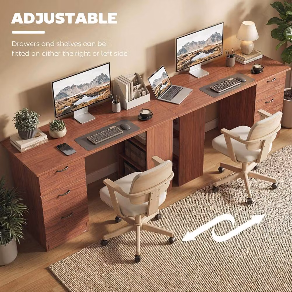 Wyld Haus Mimi Modern Writing Desk in Brown, W: 120 cm, H: 72 cm – 7