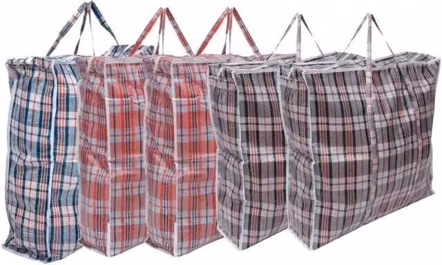 FORGEVIO Set of 5 Reusable Jumbo Laundry Bags with Zips, Multicolour, W: 100 cm, D: 60 cm – 1