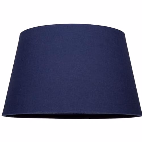 Happy Homewares Classic Blue and White Fabric Cylinder Drum Lampshade for Pendant or Table Lamps – 1
