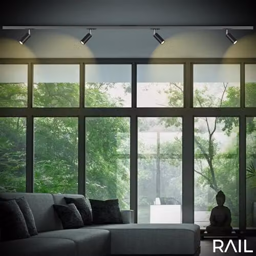Briloner Black 4.5W LED Track System Spotlight with Warm White Light – 4