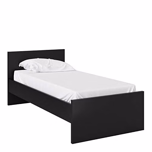 Furniture To Go Naia Single Bed with Lift Up Base, Black Matt, W/D/H: 90 x 190 x 39.5 cm – 2