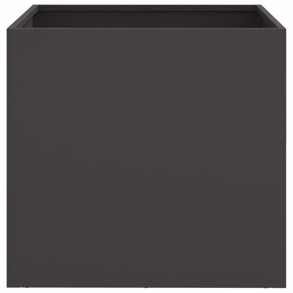 Berkfield Home Steel Planter Tub, 2 Pieces, Black, W: 49 cm, D: 47 cm, H: 46 cm – 4