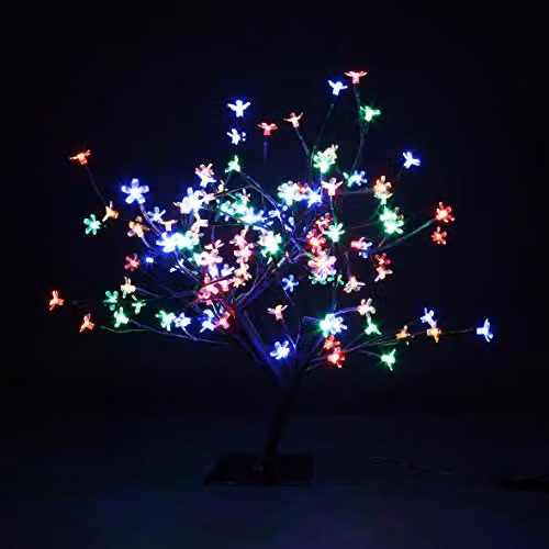 The Christmas Workshop 60cm Blossom Tree with 128 Multi-Coloured LED Lights – 2