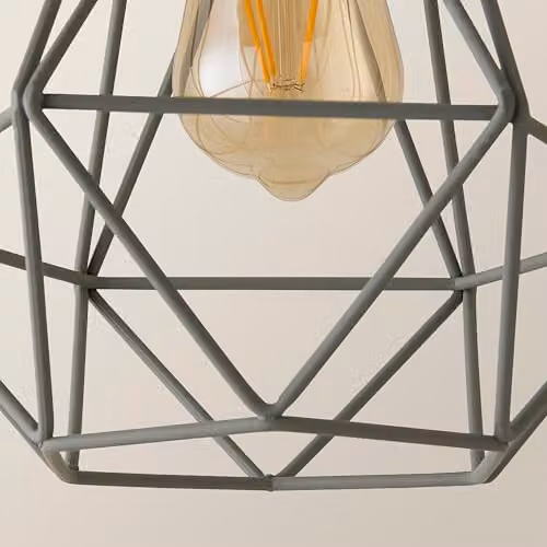 MiniSun Retro Style Grey Metal Basket Pendant Ceiling Light Shade, Shade Width: 23.5 cm – 2