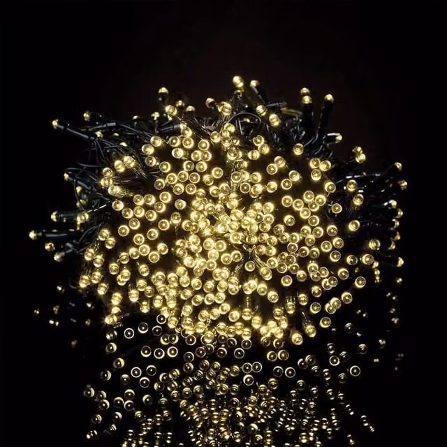 Gainsborough Solar Warm White LED String Lights with 500 Lights and Dusk Sensor