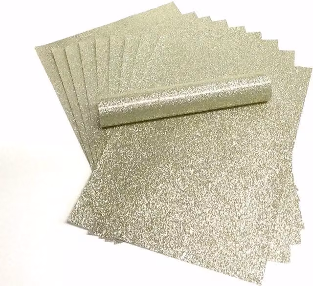 Syntego 10 Sheets of A4 Gold Soft Touch Glitter Construction Paper