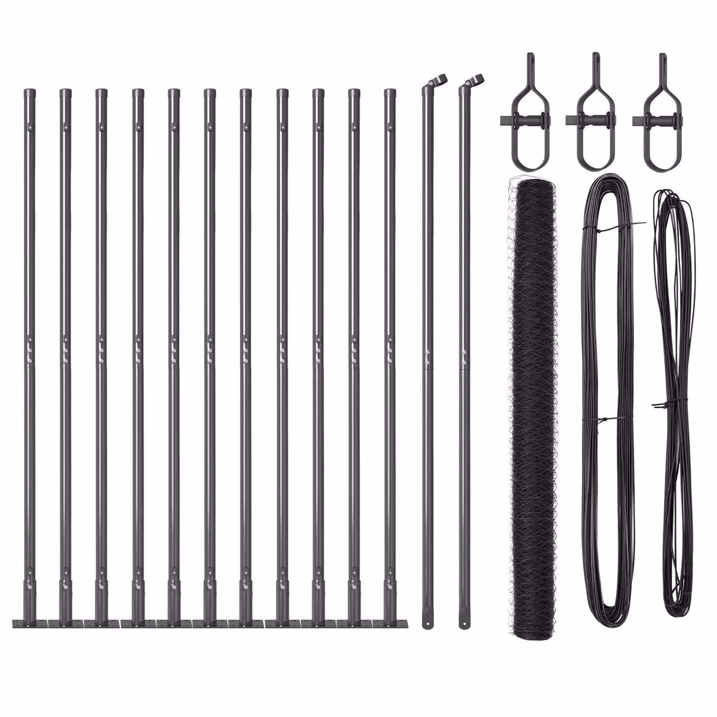 Berkfield Home Grey Steel Hexagon Fence, H: 1.6 m x L: 25 m – 2