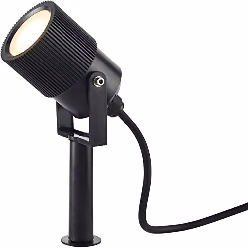 Loops Dimmable 5W GU10 LED Outdoor Ground Spike Spotlight in Black and Transparent – 2