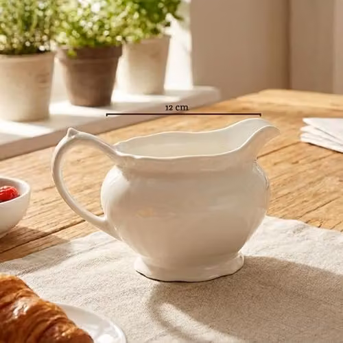 Orsina White Ceramic Jug with Drip-Free Spout, Dishwasher Safe – 5