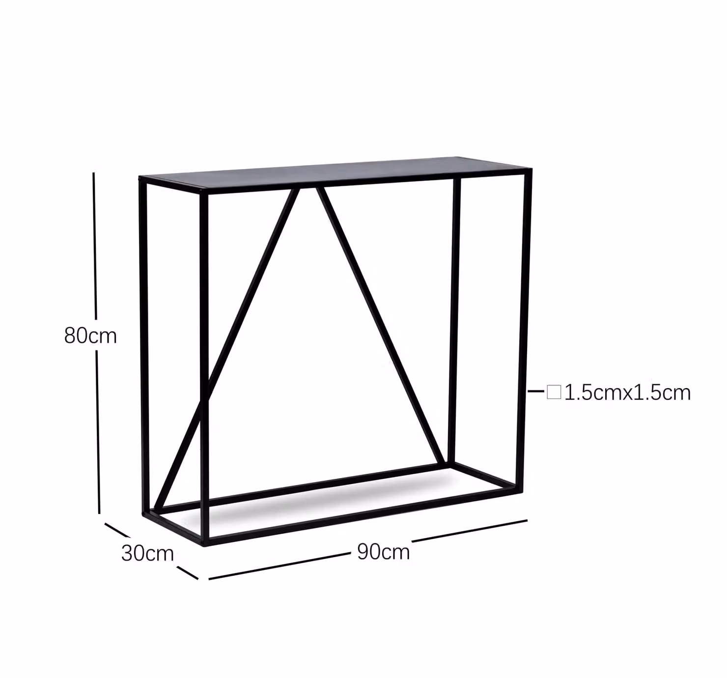 Nordlys Modern Industrial Design Console Table in Brown Metal – 4