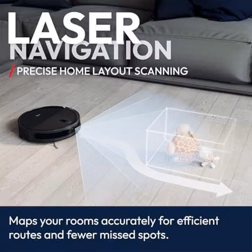 Hoover HG2 Hydro Pro Robot Vacuum Cleaner and Mop with Self-Cleaning Dock, Laser Navigation, Black – 3
