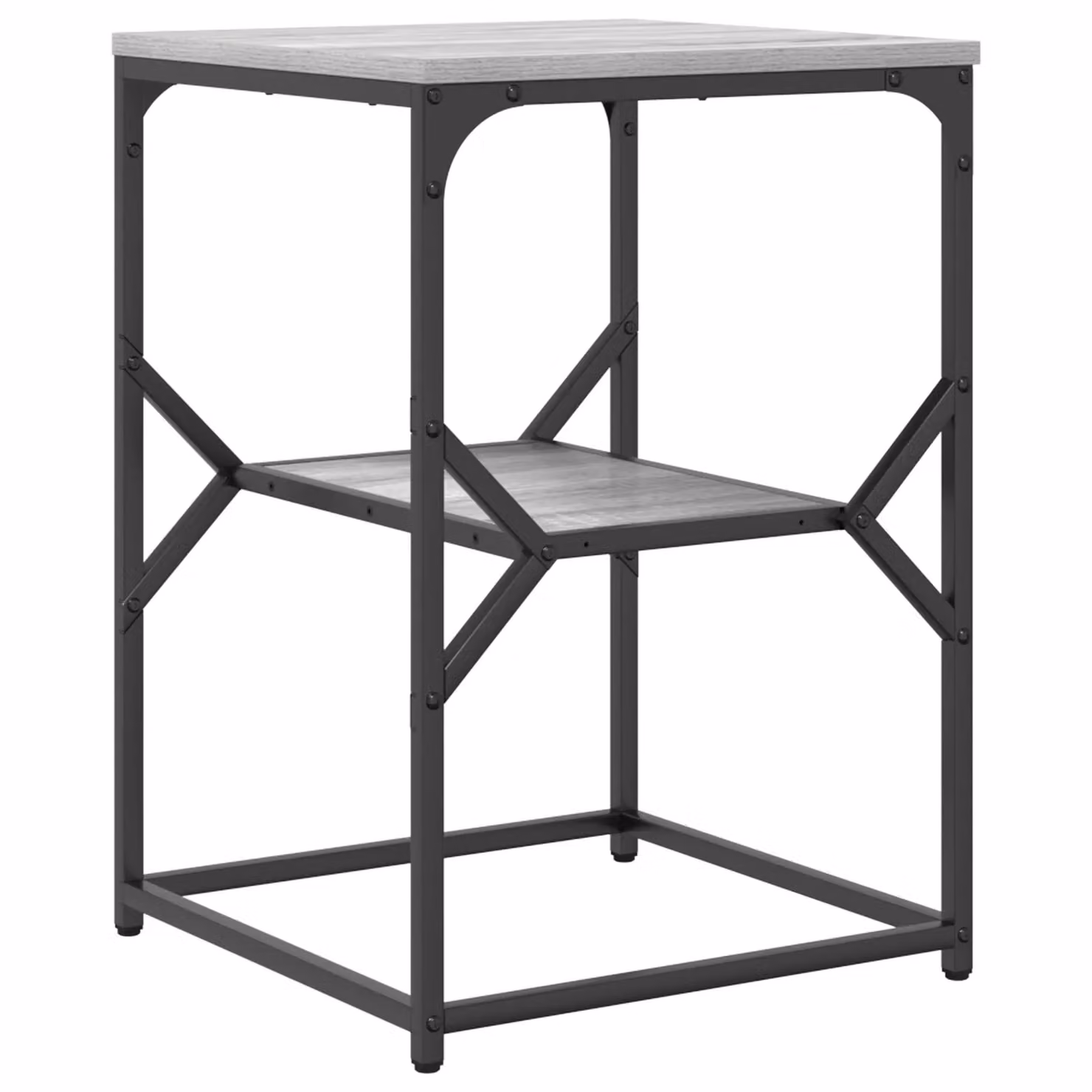 Berkfield Home Sonoma Grey Engineered Wood Compact Rectangular Bedside Table – 2