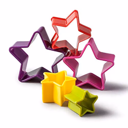 Zeal Multicolour Star and Heart Shape Plastic Cookie Cutters – 1