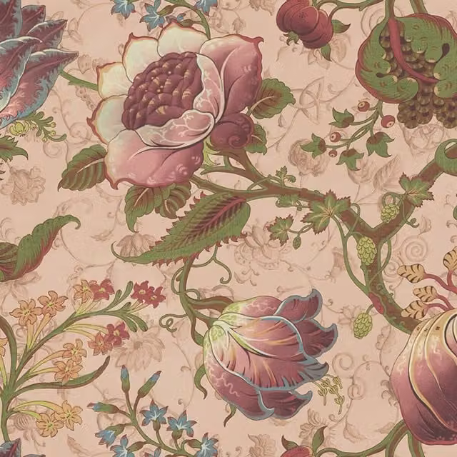 House of Hackney Meliora Tourmaline Multicolour Art Nouveau Floral Wallpaper