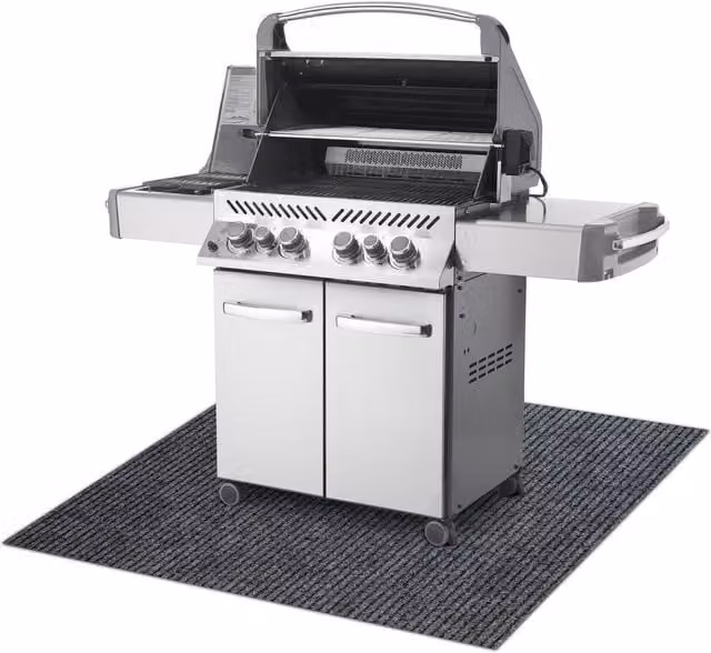 RugsX Protective Grey Grill Mat, W/D: 100 x 120 cm