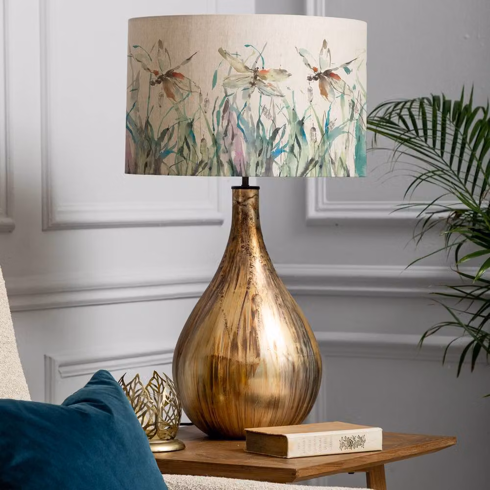 Voyage Maison Allegra Table Lamp with Nightingale Eva Lampshade in Gold and Petrol – 2