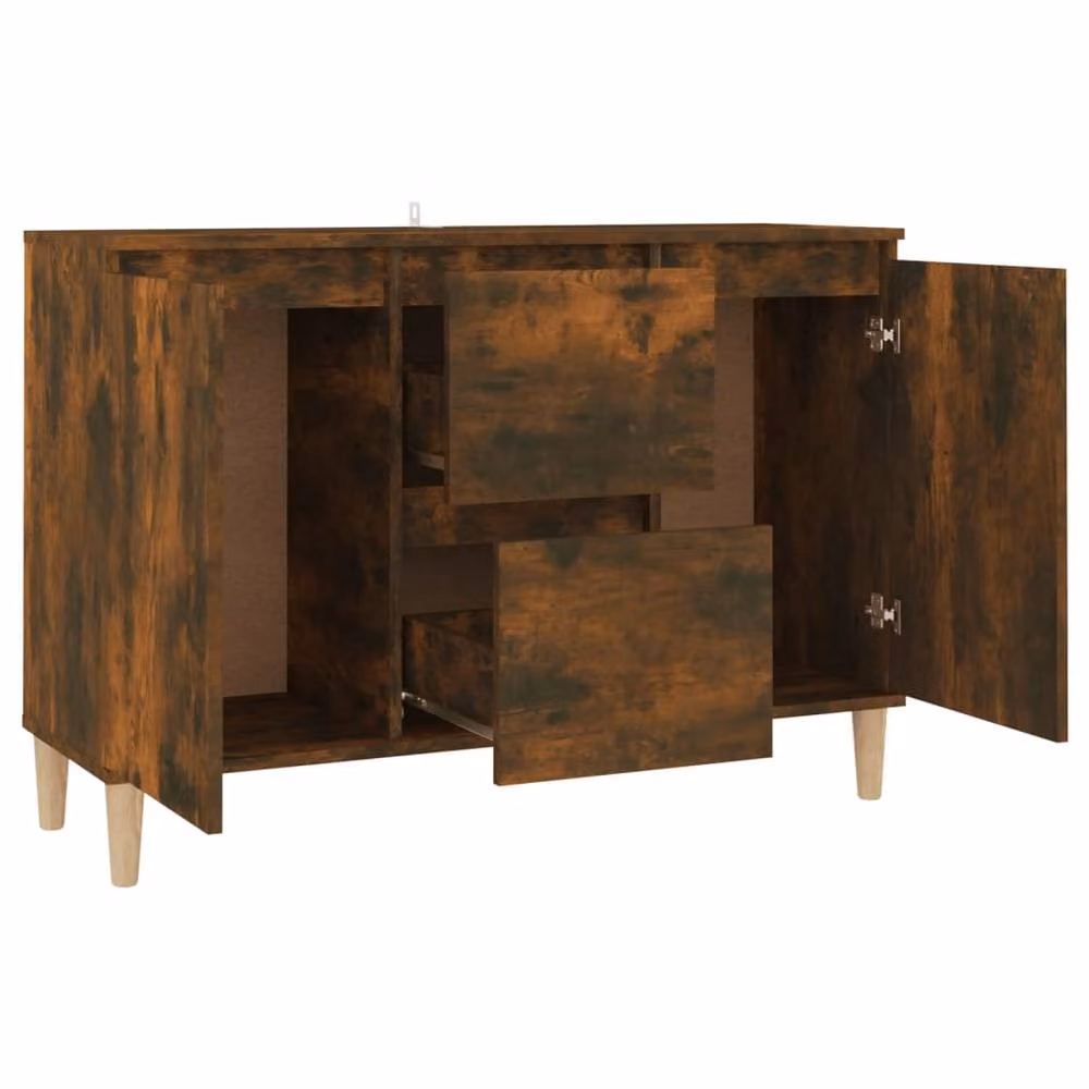 Berkfield Home Smoked Oak Sideboard in Brown, W/D/H: 103.5 x 35 x 70 cm – 3