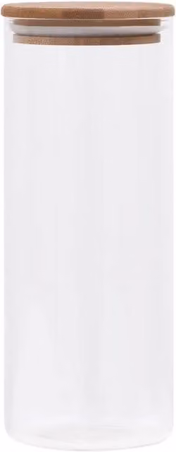 Berkfield Airtight Glass Storage Jars with Bamboo Lids, 6 Pack, 1000 ml, Clear