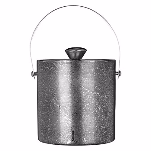 Premier Housewares Stainless Steel Ice Bucket with Lid, Silver, W/D/H: 16 x 18 x 15 cm – 4