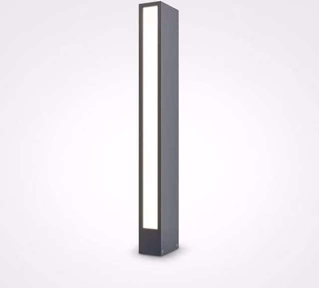 Maytoni Hof LED Outdoor Bollard Light in Grey with 3000K Warm White Light and IP54 Rating – 1