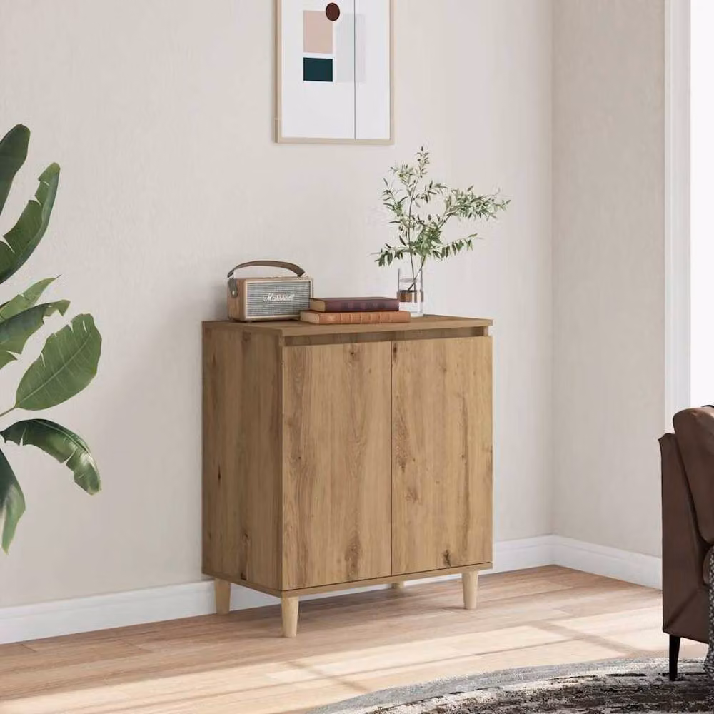 Berkfield Home Artisan Oak Sideboard in Brown, W/D/H: 60 x 35 x 70 cm – 2