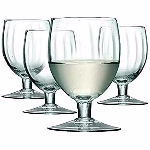 LSA International Mia Wine Glass Set of 4, 350ml, Transparent Recycled Glass – 1
