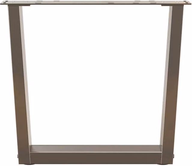 Berkfield Home Modern V-Shape Dining Table Legs, 2 Pieces, Brown Steel, H: 42-43.3 x W: 60 cm