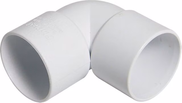FloPlast Solvent Weld Waste Bend Knuckle, 90 Degree, 40mm, White