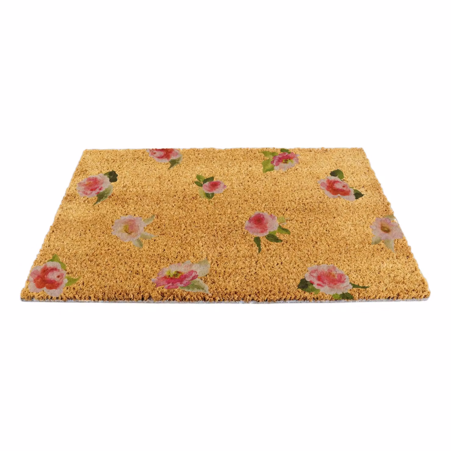 Artsy Mats Watercolour Pink Flowers Coir Doormat, Brown, W: 60 cm, D: 40 cm – 4