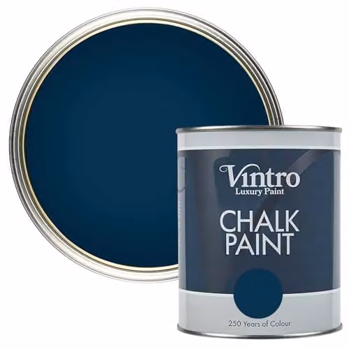 Vintro Nightfall Chalk Paint, Ultra Matt Finish, Black and Blue, 1 l – 1
