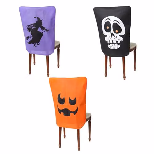 VFM e-Store Halloween Party Dining Chair Covers in Orange, W/D/H: 65 x 50 x 50 cm – 7