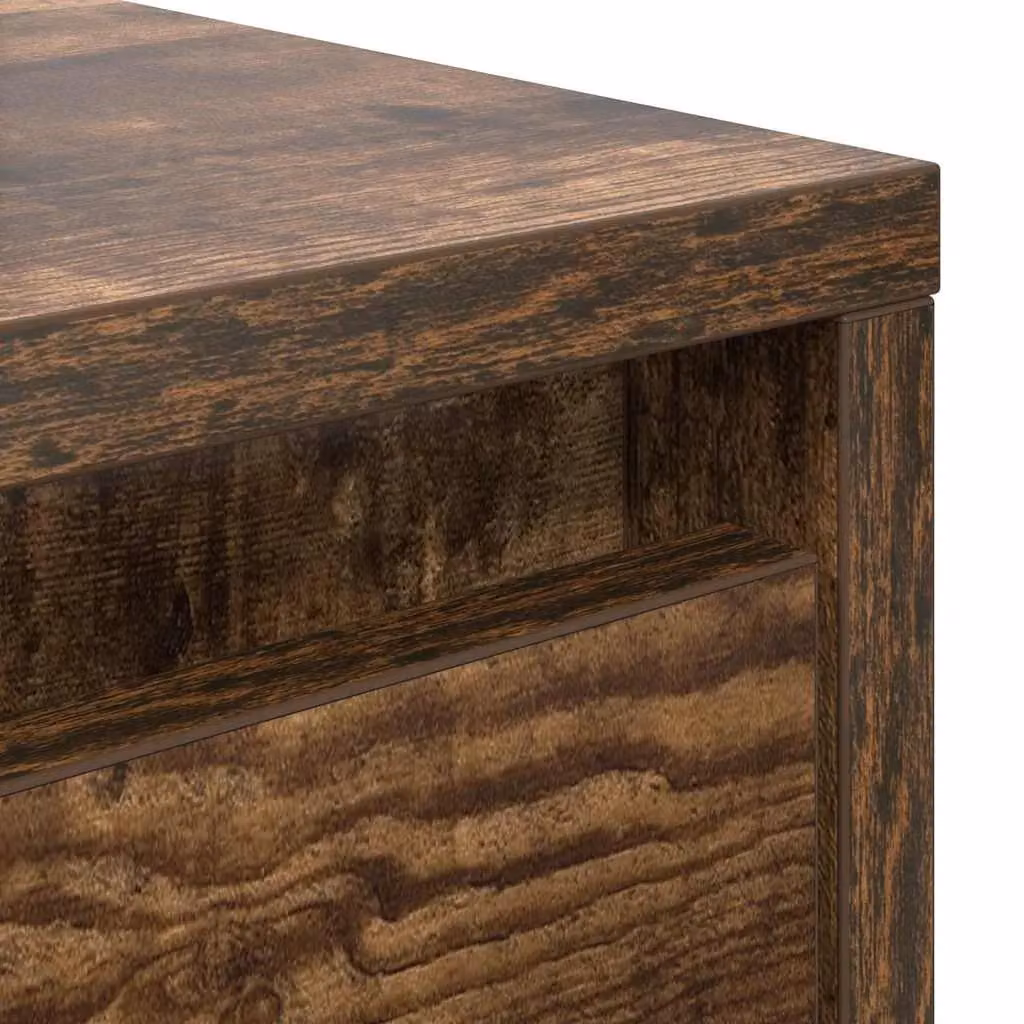 Berkfield Home Smoked Oak Coffee Table with Drawers, Brown, W/D/H: 70.5 x 70 x 40 cm – 3