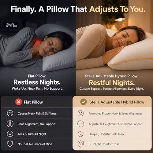 Brightr Stella Hybrid Cooling Memory Foam Pillow in White for Side, Back and Stomach Sleepers – 4