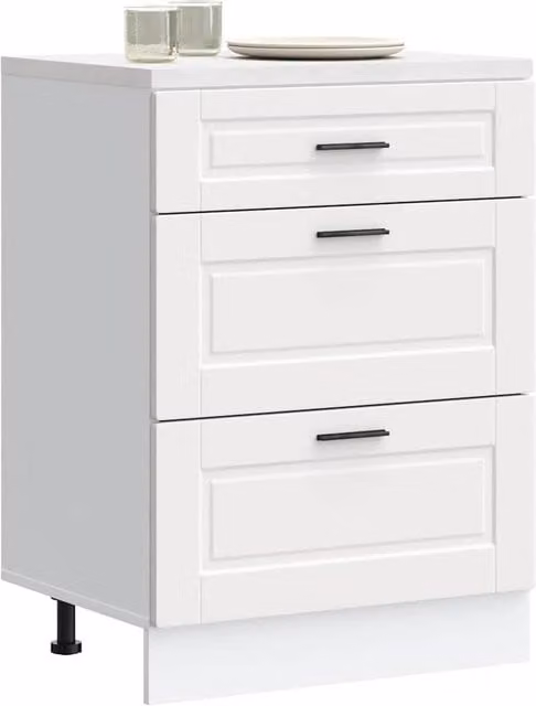 Berkfield Home Porto White Matt MDF Freestanding Kitchen Base Unit