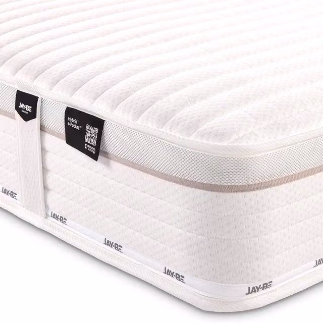 Jay-Be Truecore Hybrid 2000 Pocket Sprung Sustainably Made Mattress, White, W: 90 cm, D: 200 cm