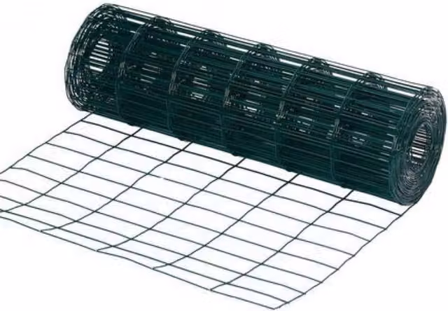 Garden Mile Green PVC Coated Galvanised Steel Wire Mesh Support, Height: 90 cm, Length: 10 m